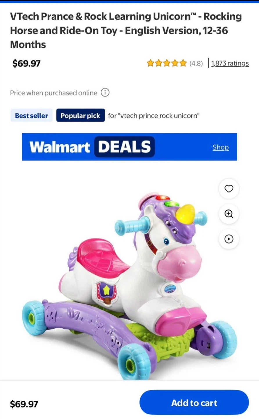 VTech Prance & Rock Learning Unicorn Rocking Horse - photo 2