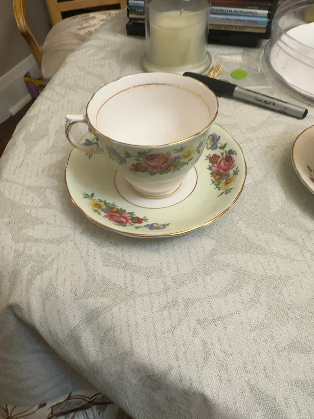 Colclough Bone China Tea Cup and Saucer Set
