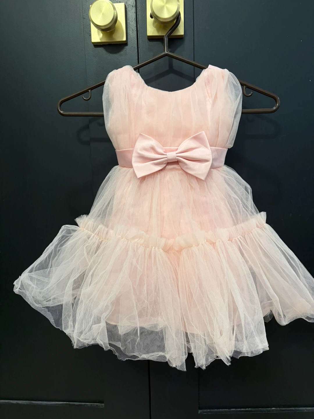 Pink Tulle Dress with Bow