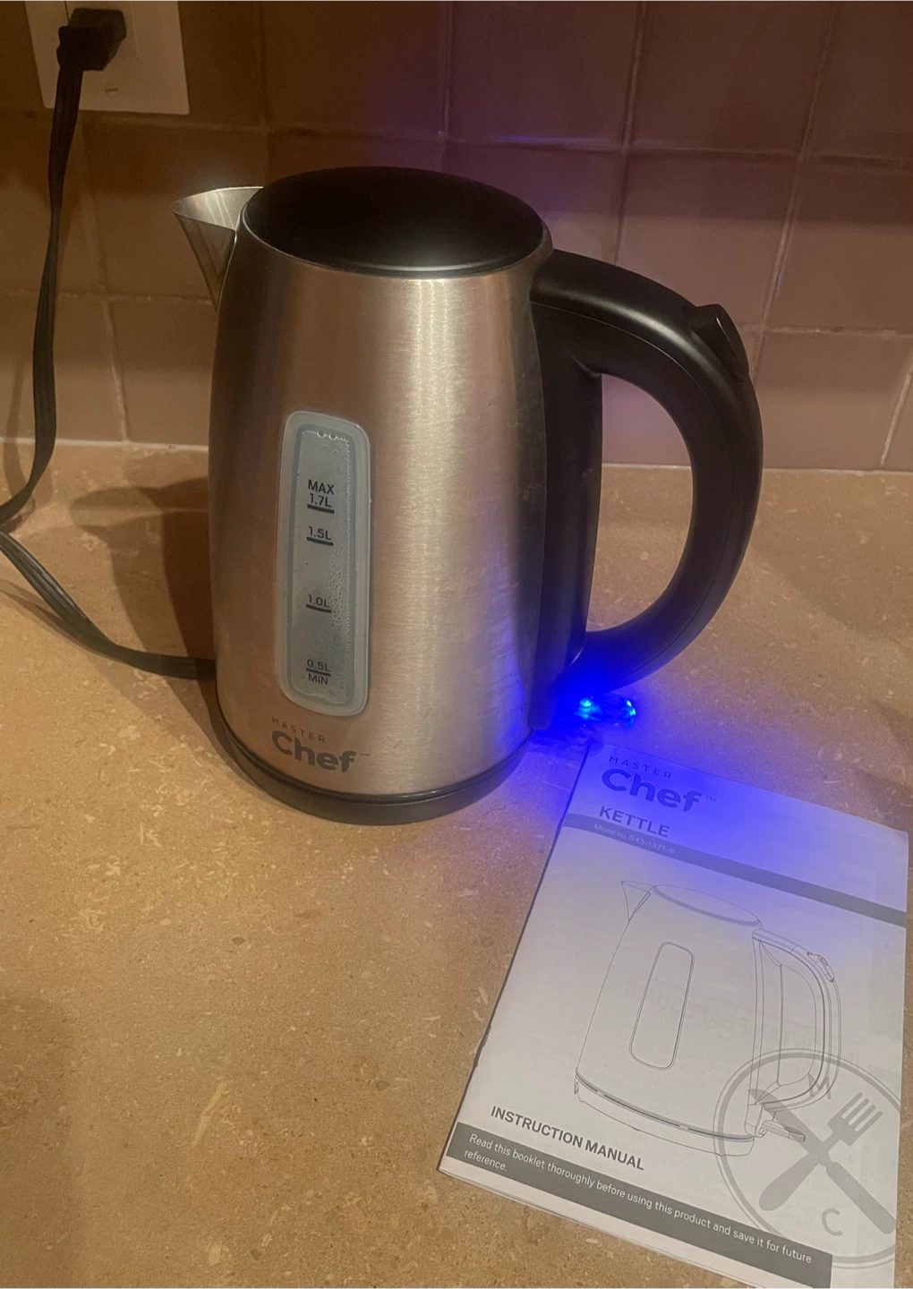 Master Chef Stainless Steel Electric Kettle