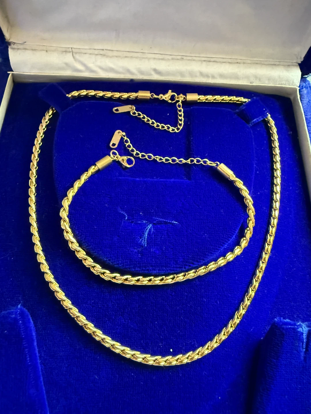 18K Gold-plated necklace and bracelet set - photo 3