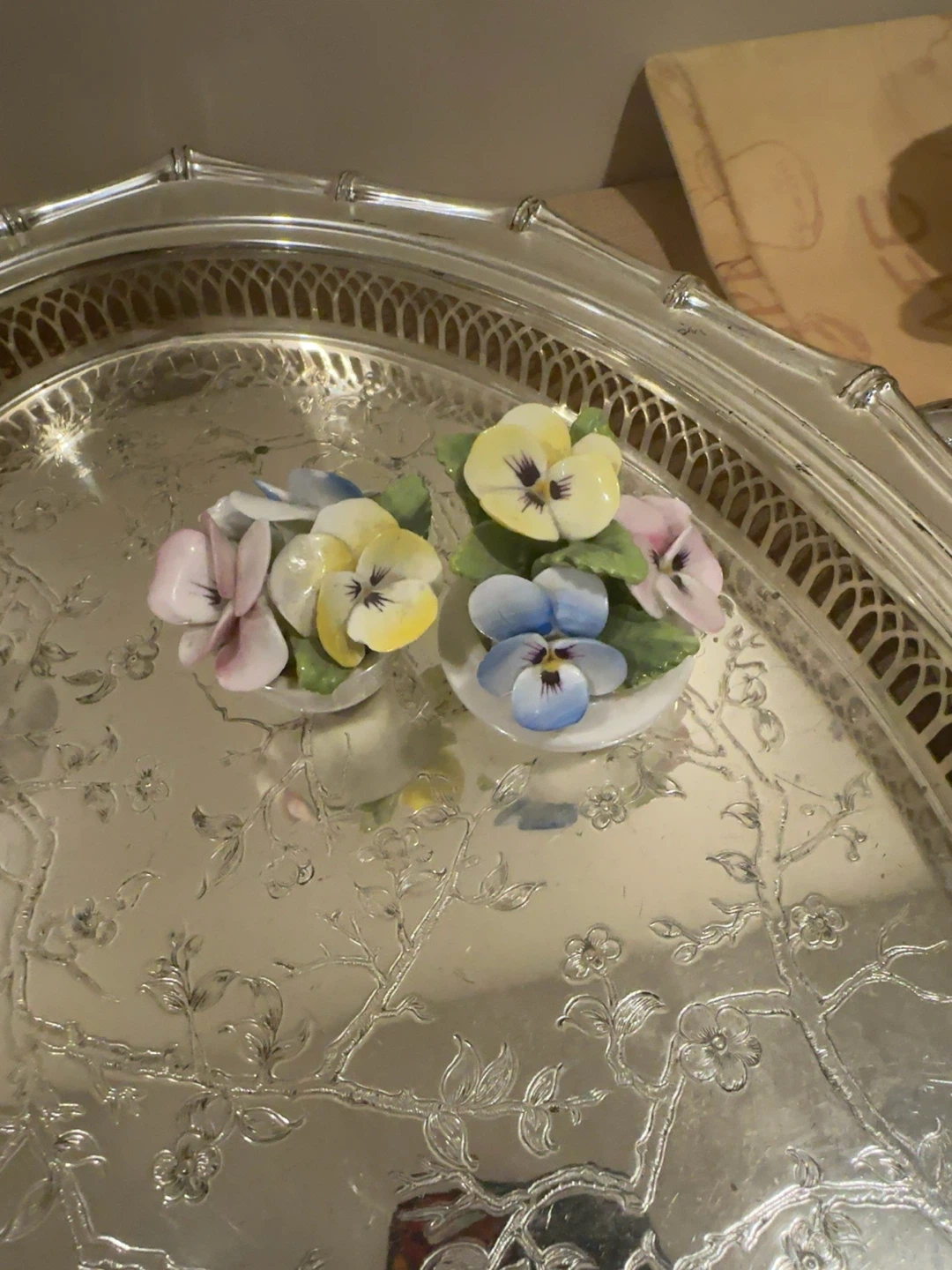 Coalport Porcelain Flower Figurines (Set of 2)