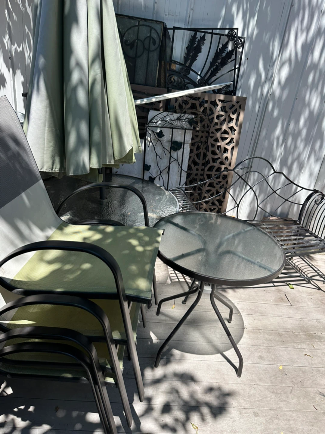 Glass Top Patio Table with Chairs - photo 3