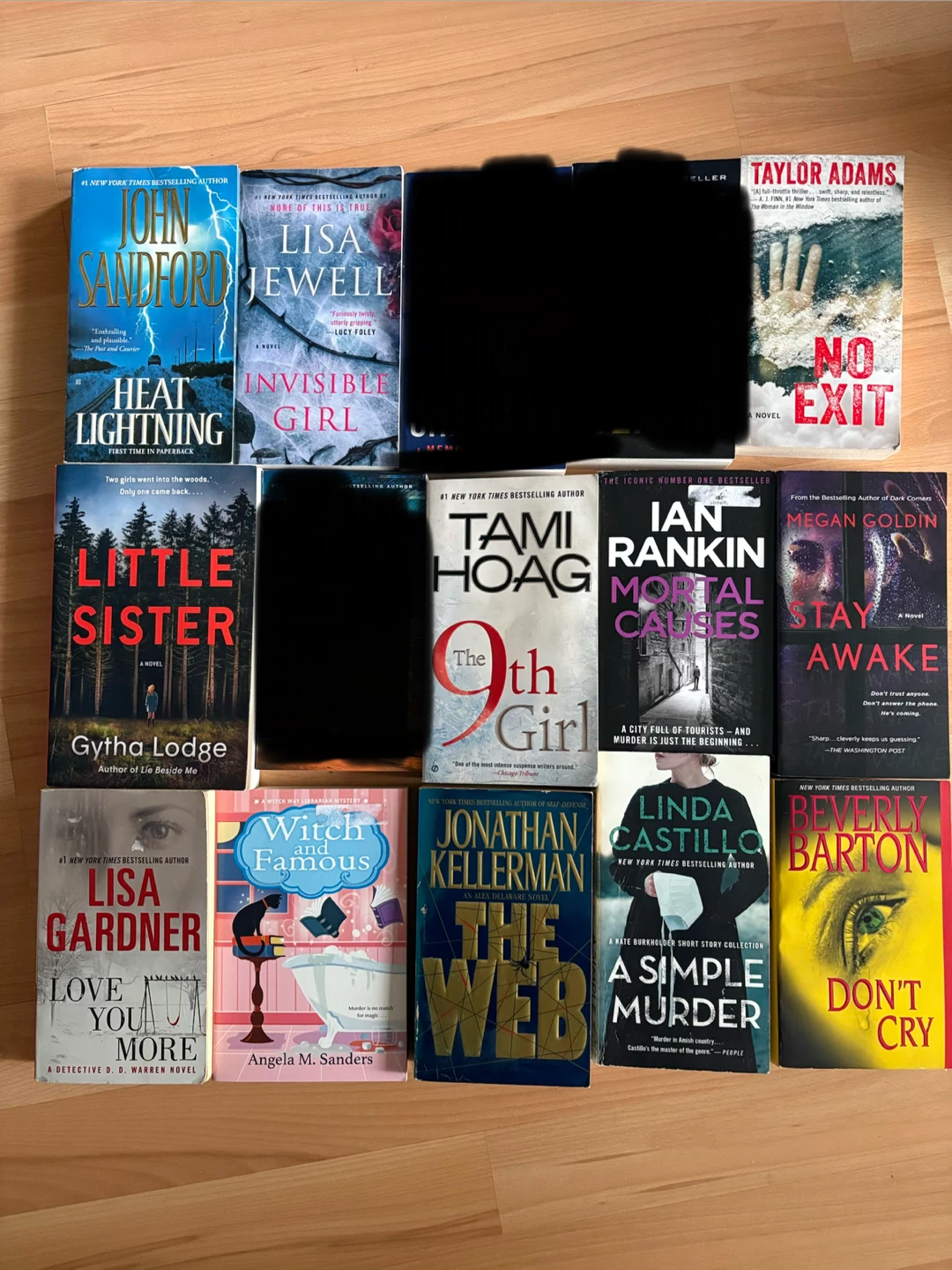 Various Thrillers Paperbacks $4 each or 3 for $10 firm