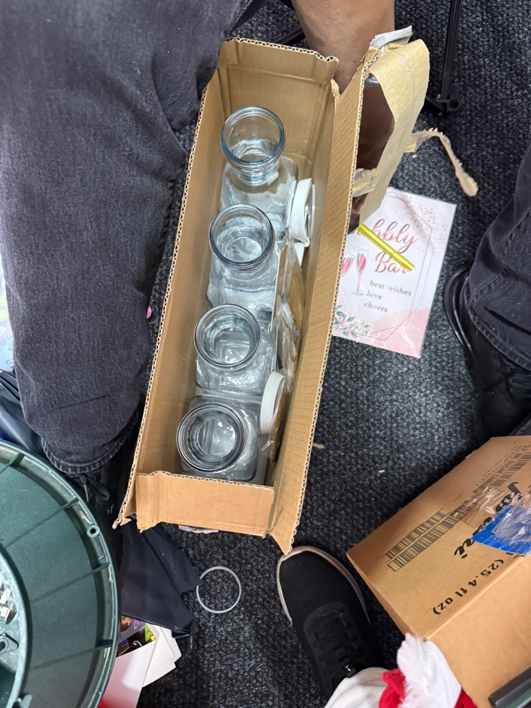 Set of 5 Glass Bottles with Lids - photo 2