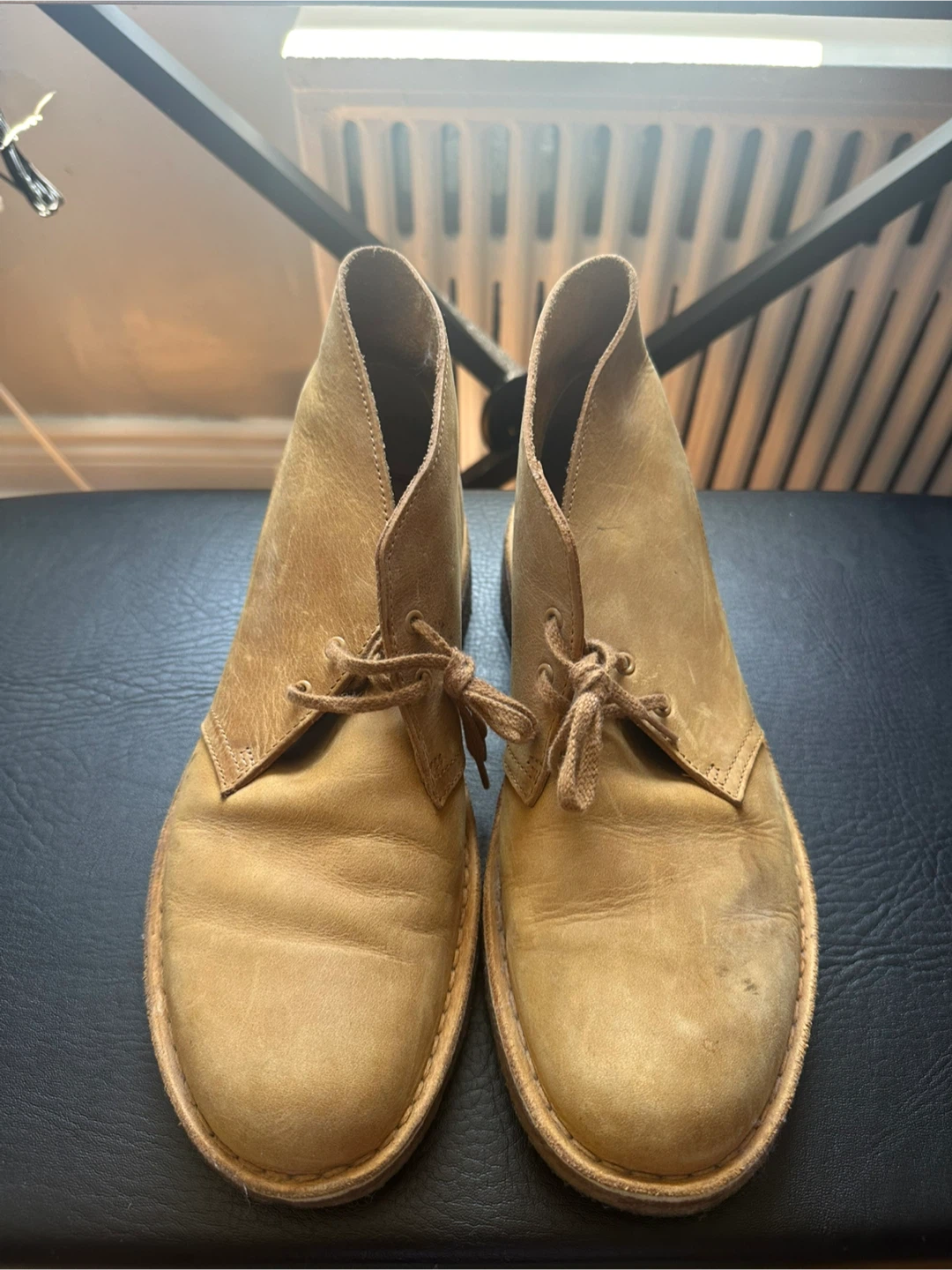 Clarks Chuka Boots - Tan Suede Size 9