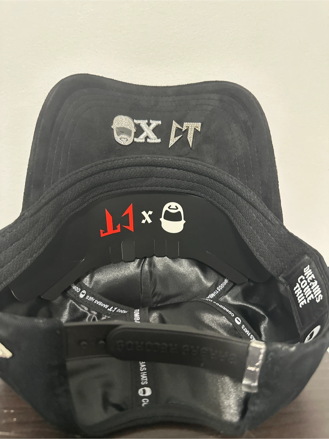 Black Baseball Cap with Rhinestone Star Embellishments - photo 4