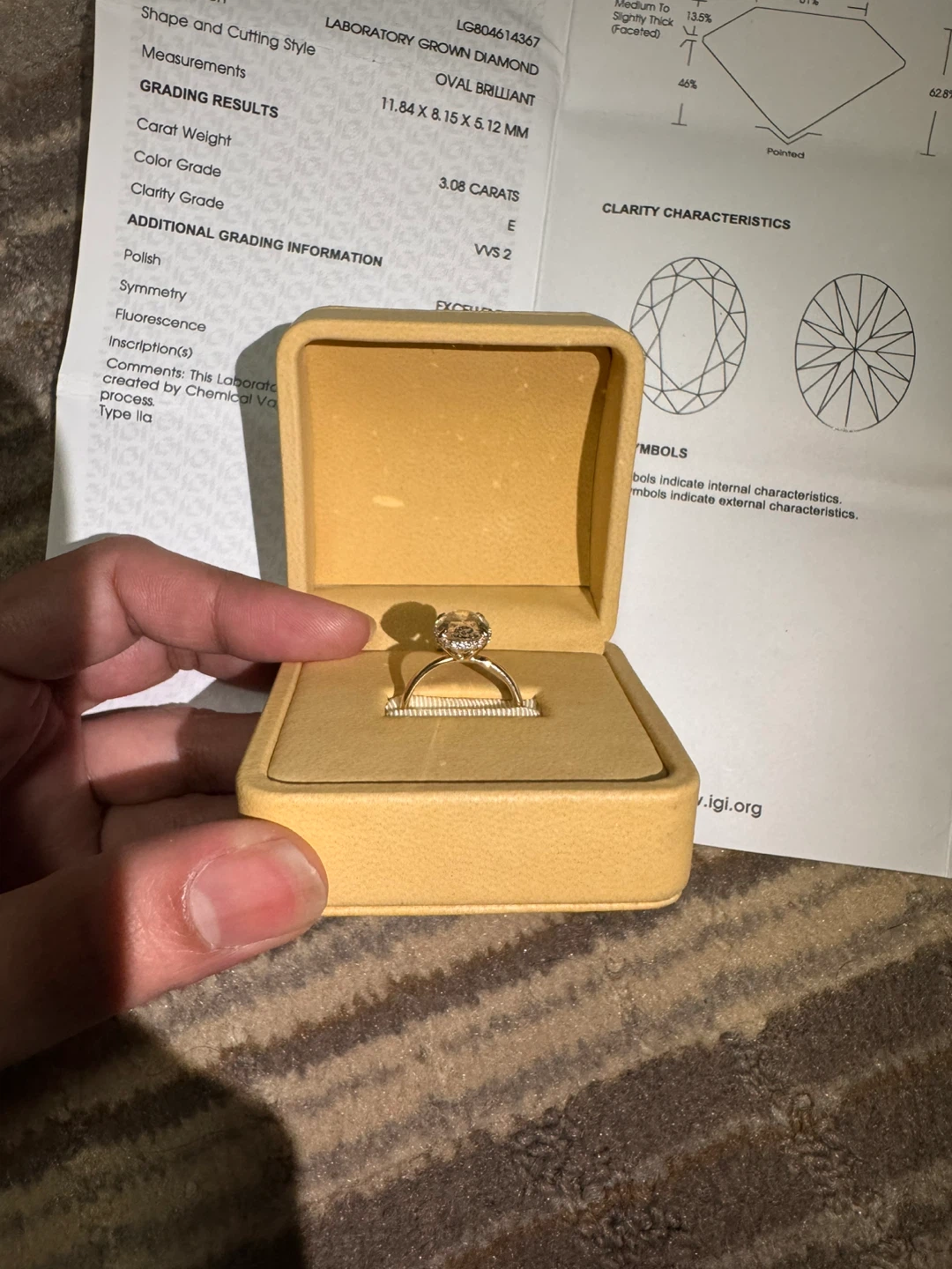 Lab Grown Diamond Oval Brilliant Engagement Ring - photo 2
