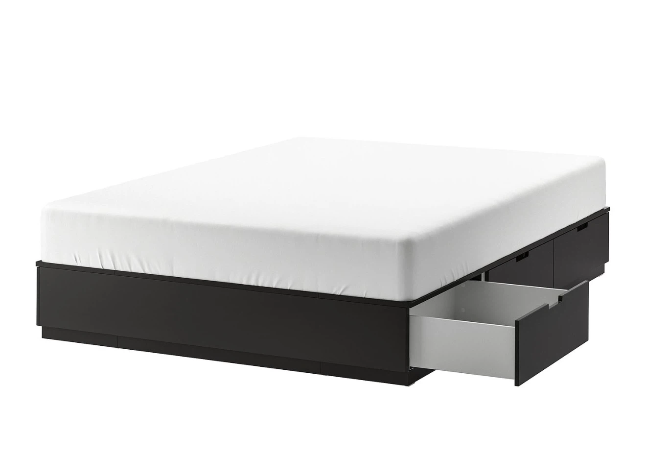 IKEA NORDLI Queen Bed Frame with 6 Storage Drawers – Black - photo 2
