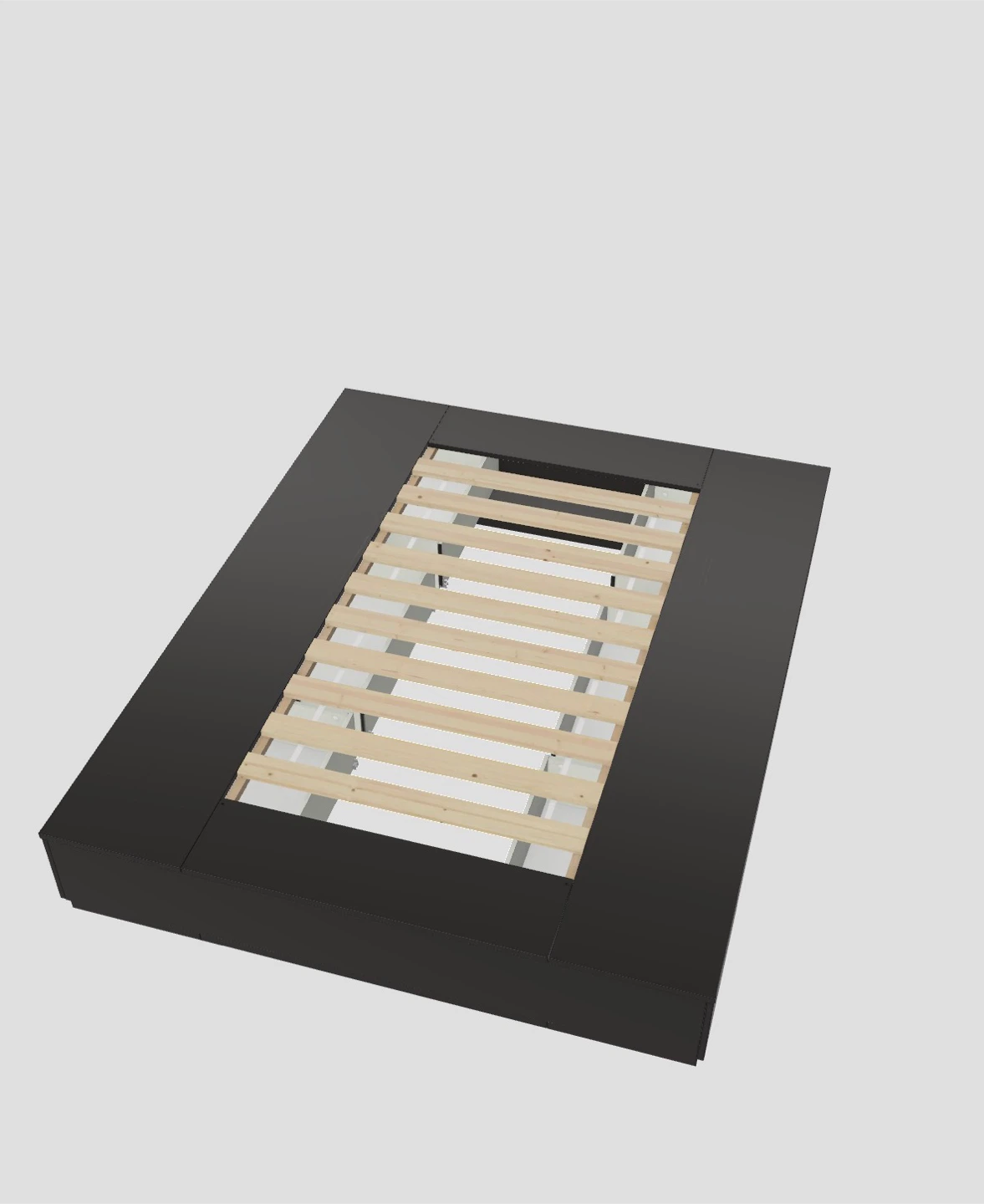 IKEA NORDLI Queen Bed Frame with 6 Storage Drawers – Black - photo 3