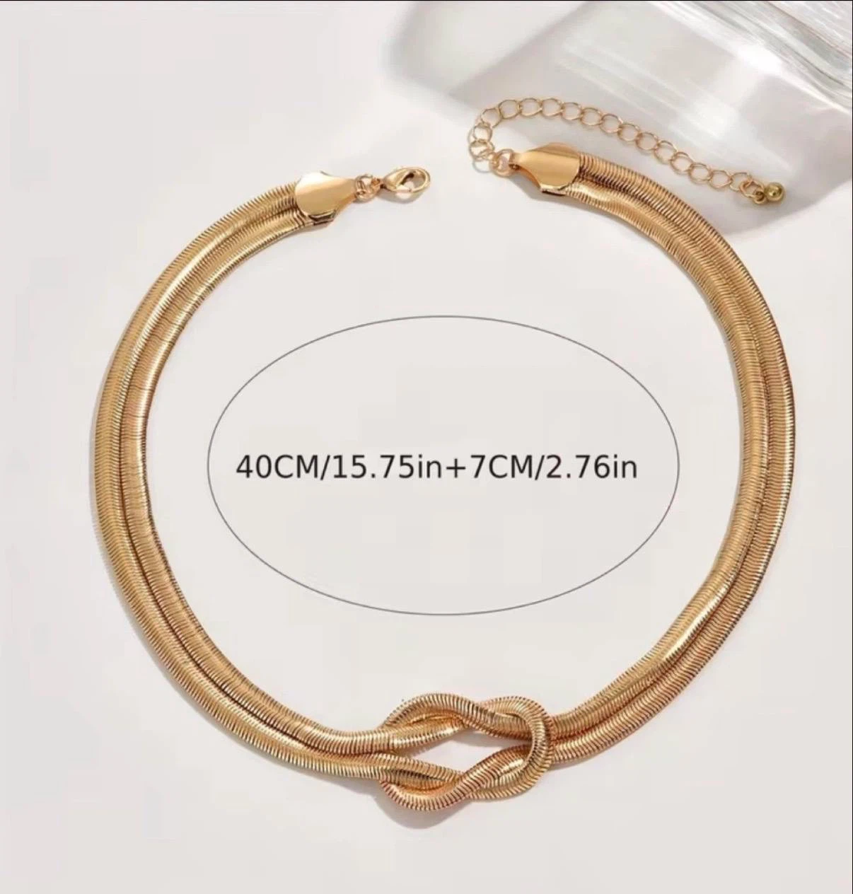 Double layer chain knot necklace - photo 4