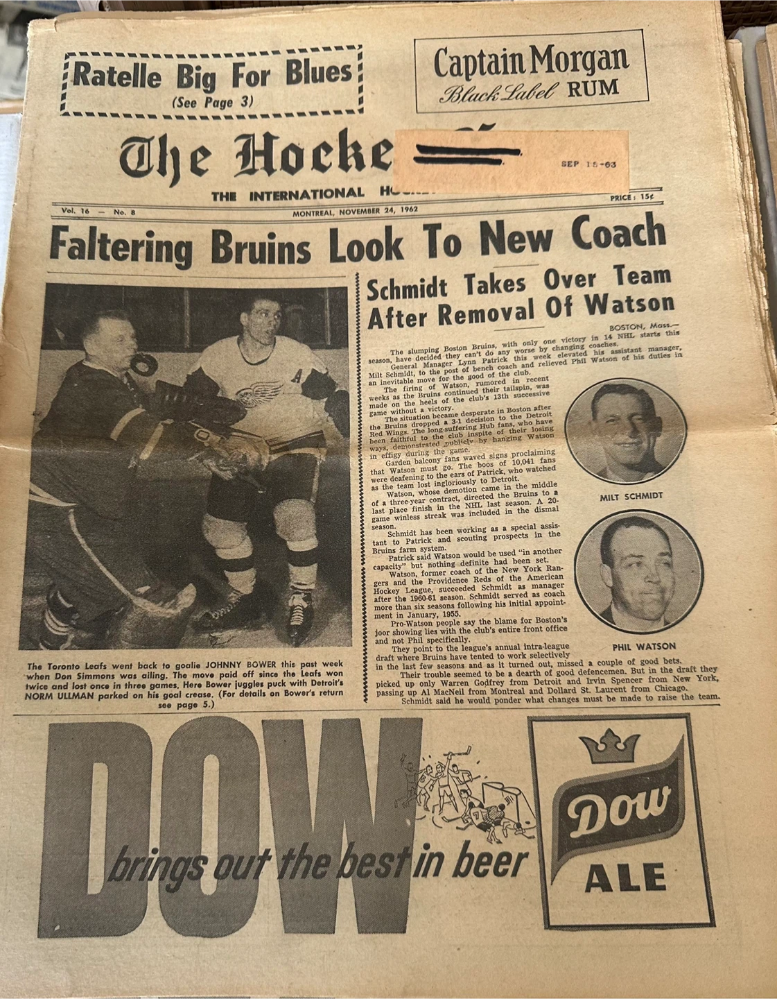 Large Vintage Collection of 1960’s, The Hockey News Newspapers - photo 2
