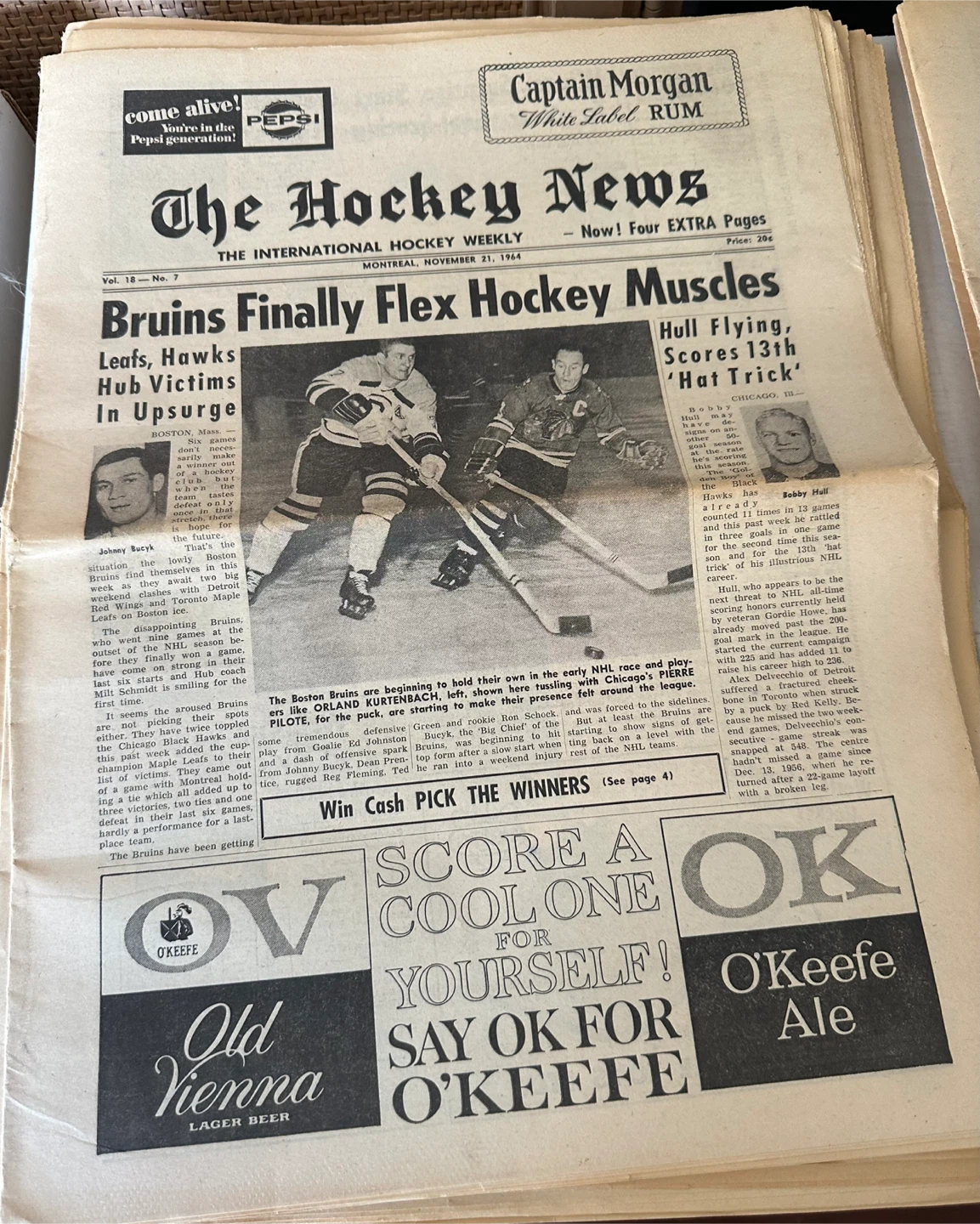 Large Vintage Collection of 1960’s, The Hockey News Newspapers - photo 4