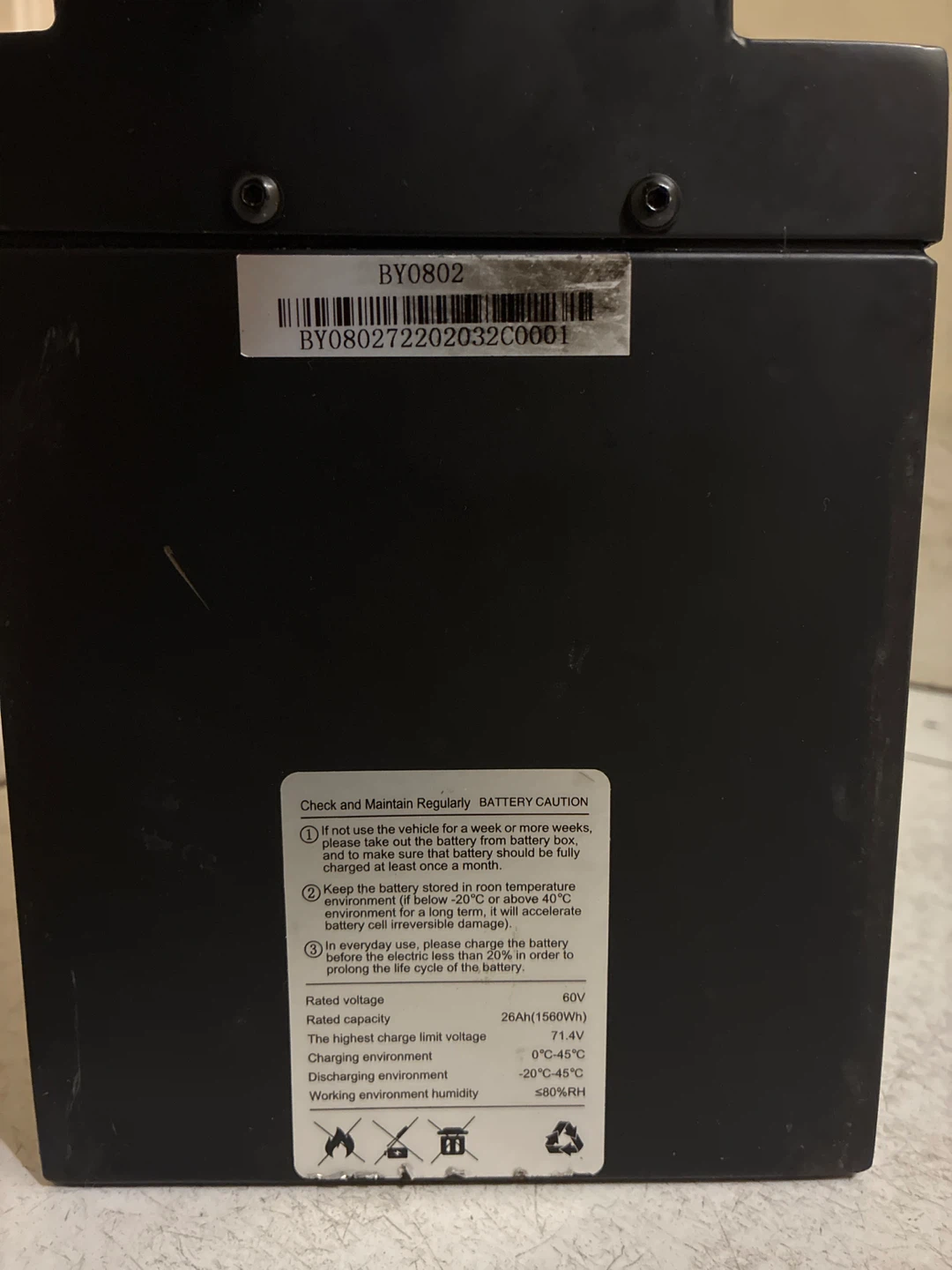 60V 26Ah Battery Pack - photo 4