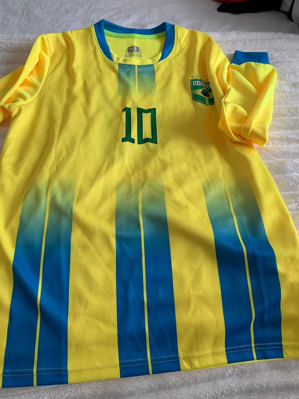Brazil Pele #10 Long Sleeve Soccer Jersey - photo 2