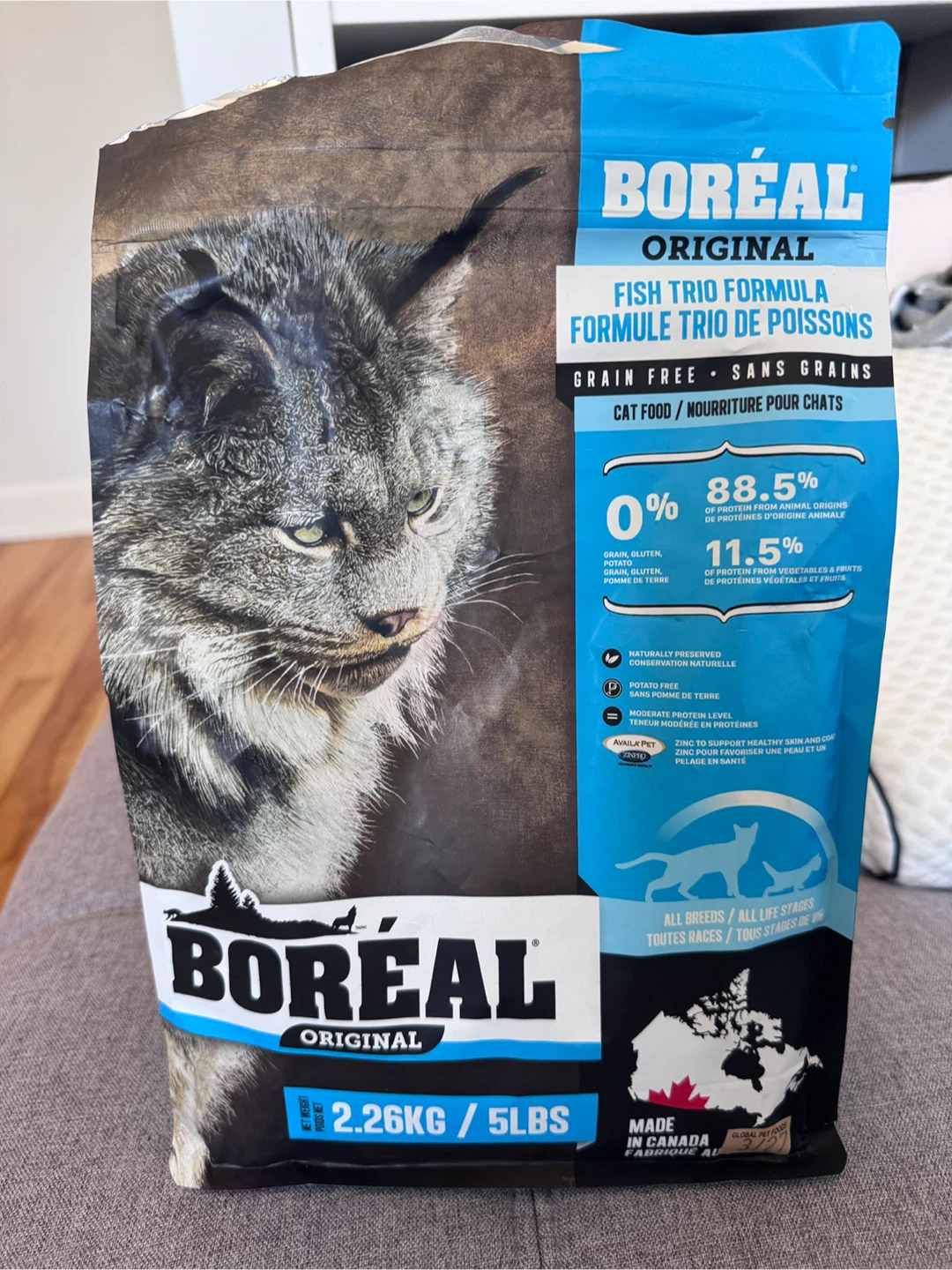 Boreal Original Fish Trio Formula Cat Food - 839gr left