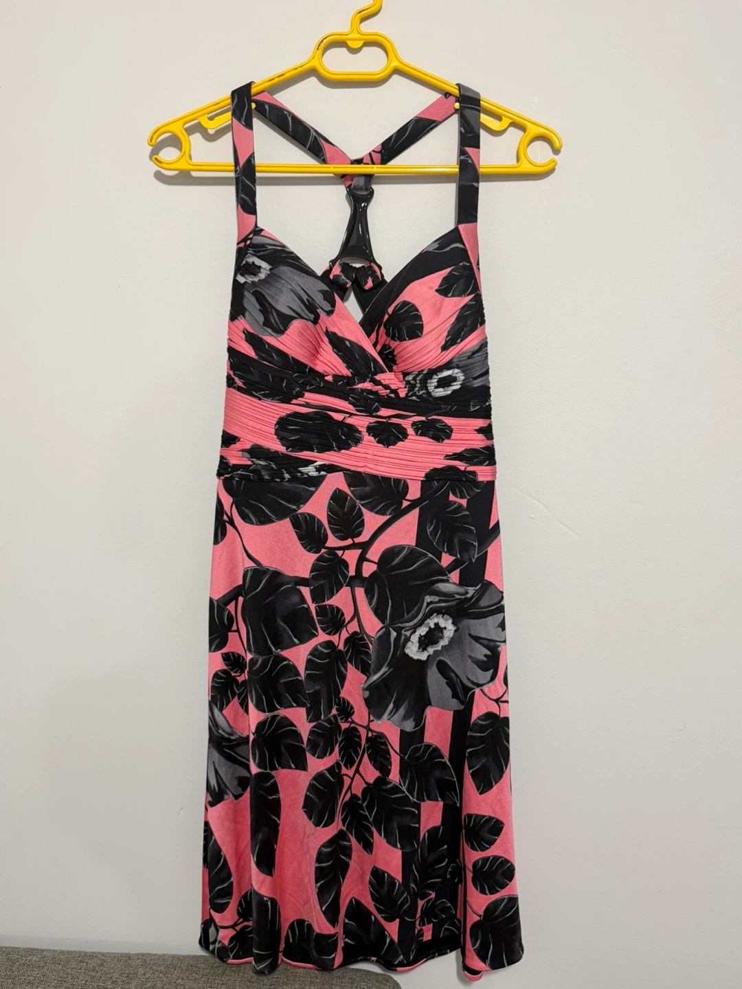 Versace Pink Floral Print Maxi Dress