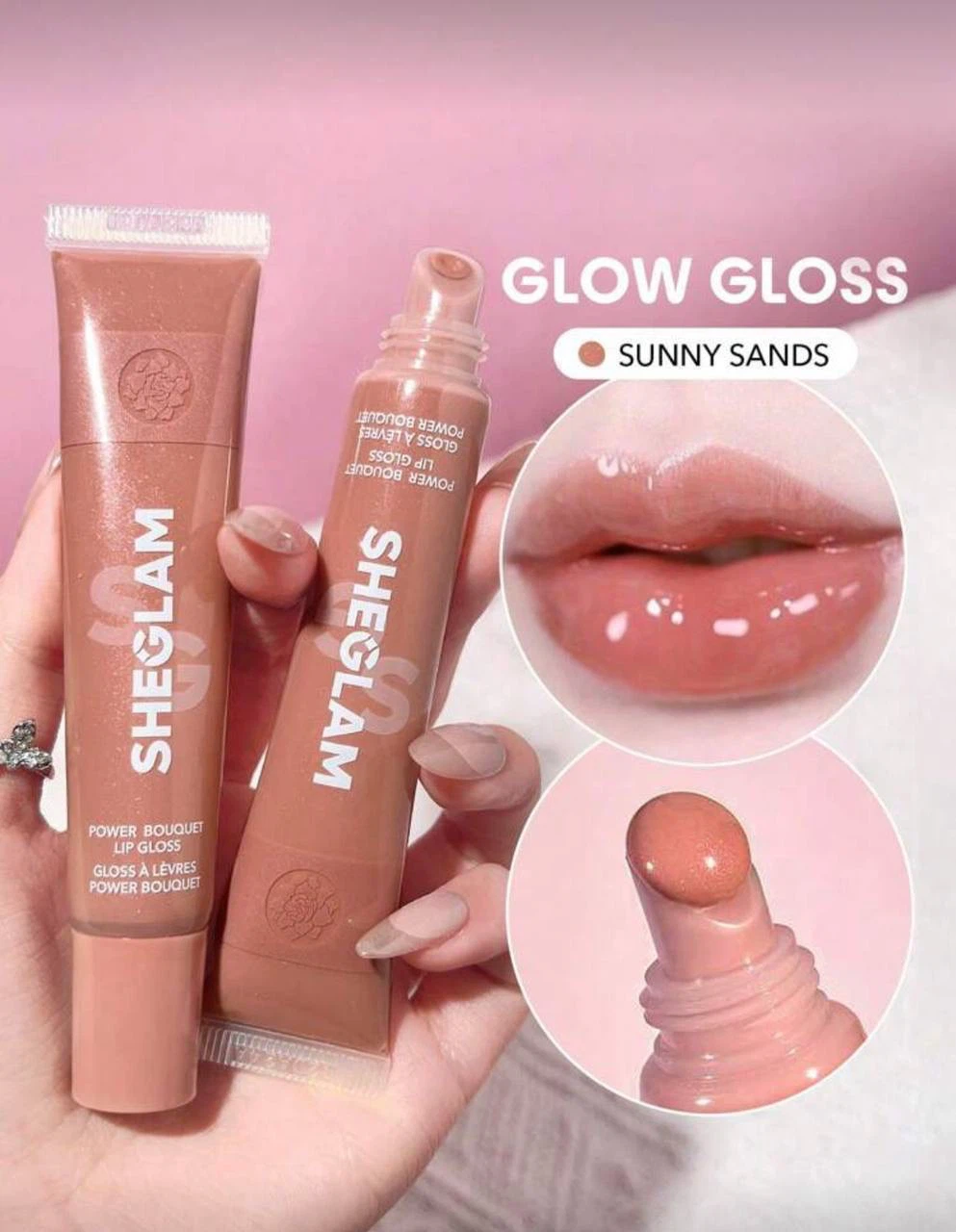 SHEGLAM Power Bouquet Lip Gloss – Sunny Sands / Freesia - photo 2