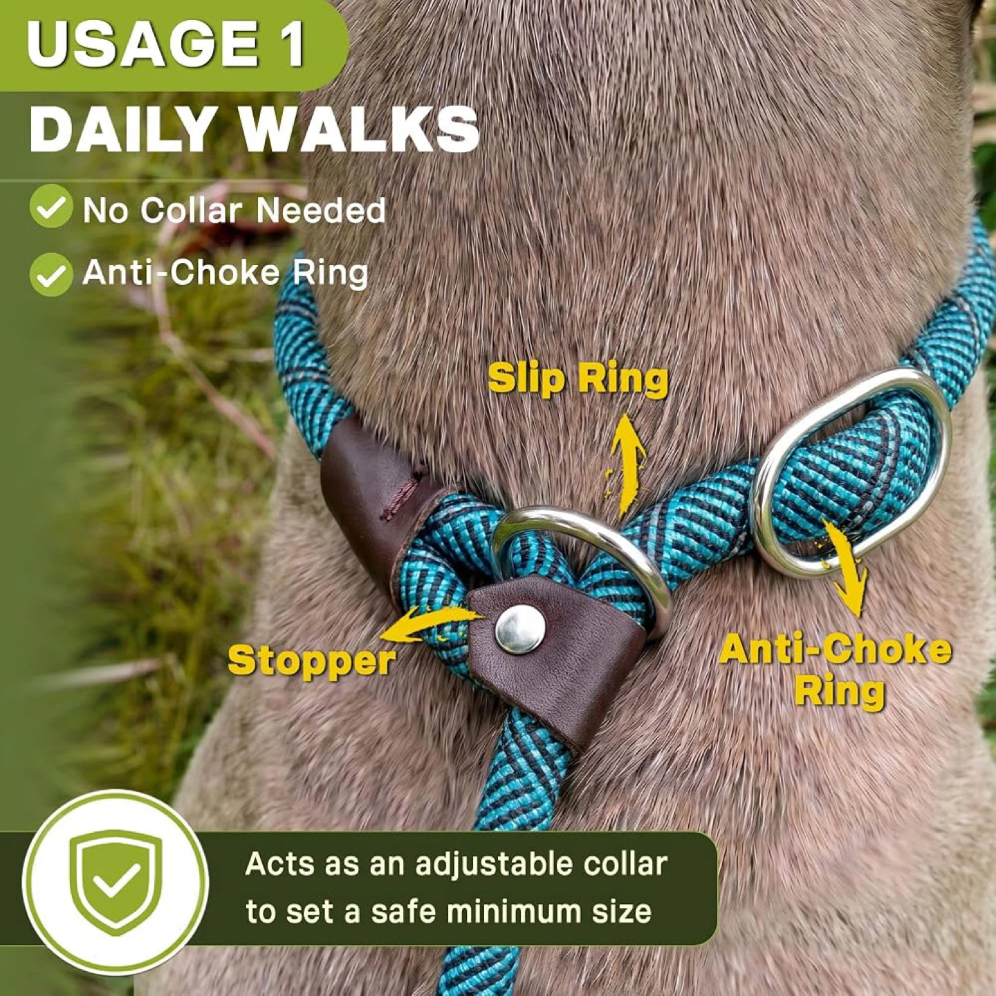 Fida Durable Slip Lead Dog Leash, 6 FT x 1/2" Heavy Duty - NWT - photo 4