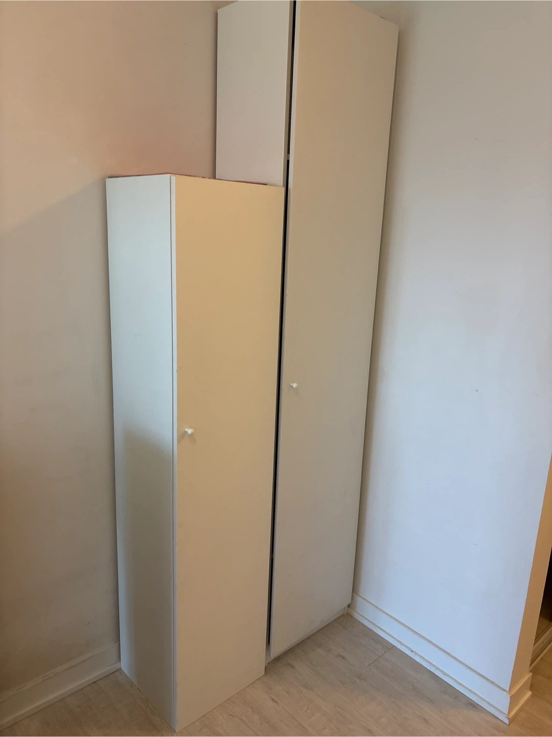 White Storage Cabinets (2)