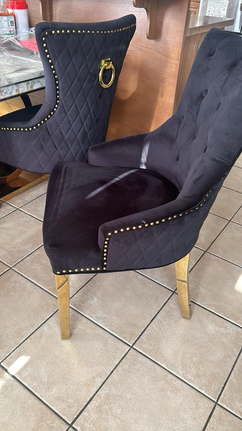Marble top dining table with 6 chairs - photo 3