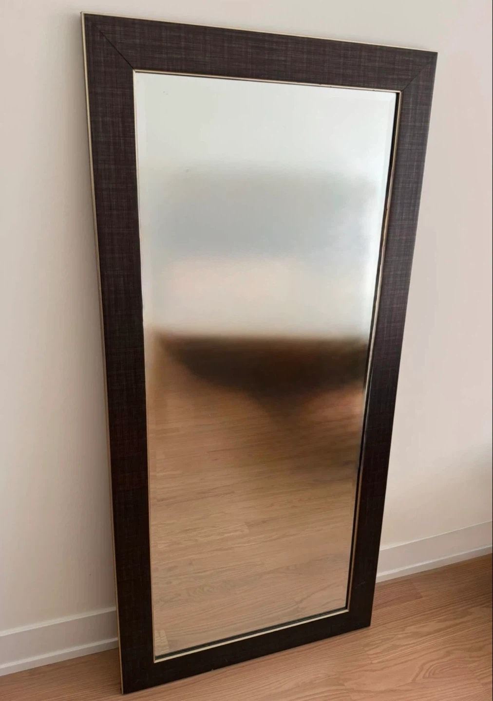 MOVE OUT BY 7/19 - Full Length Mirror with Dark Wood Frame
