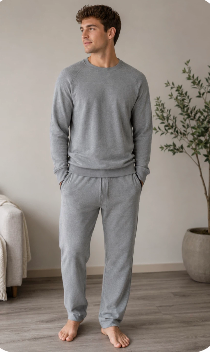MAJESTIC INTERNATIONAL Grey Loungewear Set - Men's XL