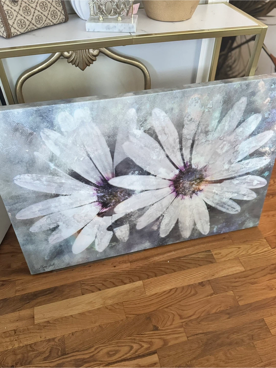 Canvas Wall Art with Daisies - photo 2