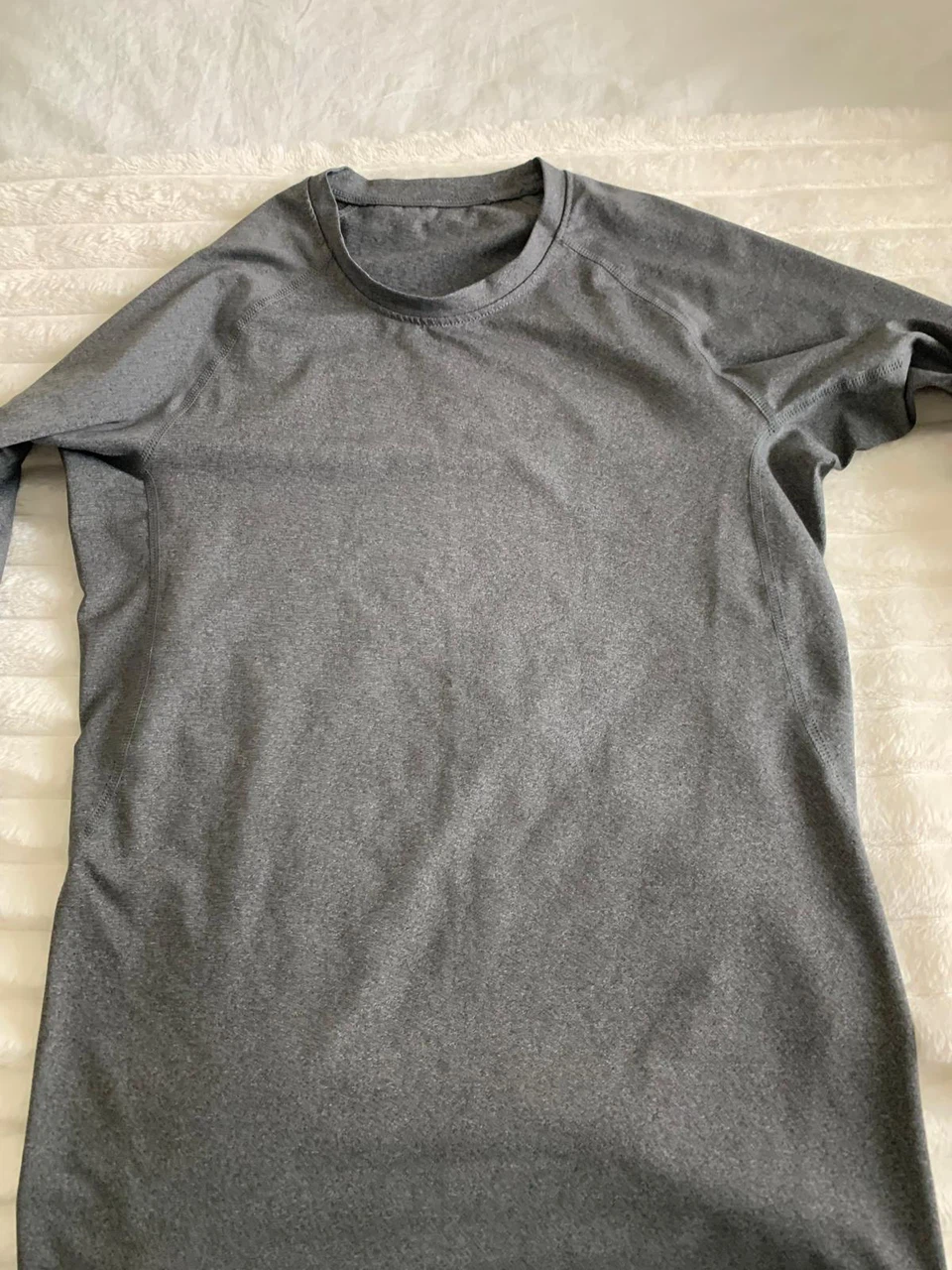 Grey Long Sleeve Athletic Shirt