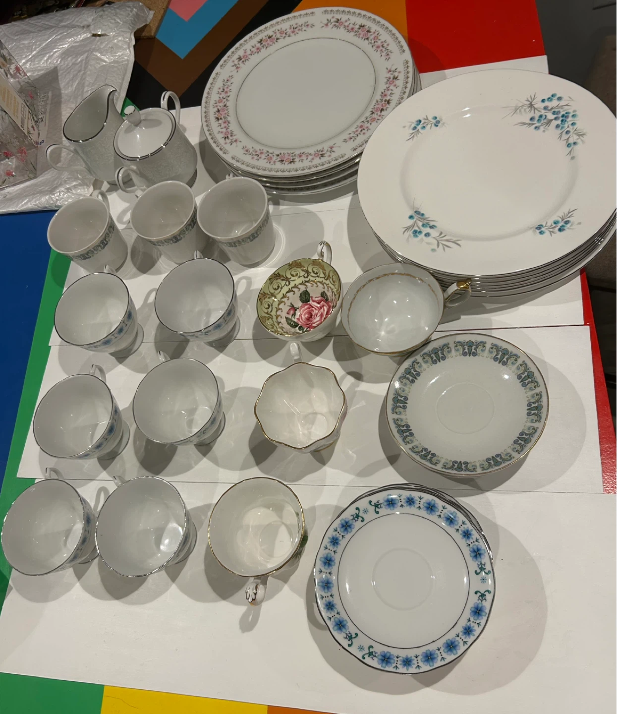 Vintage Fine China Tea Cups and Dinner Plates
