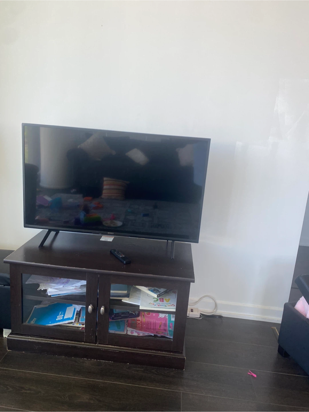 brown tv stand