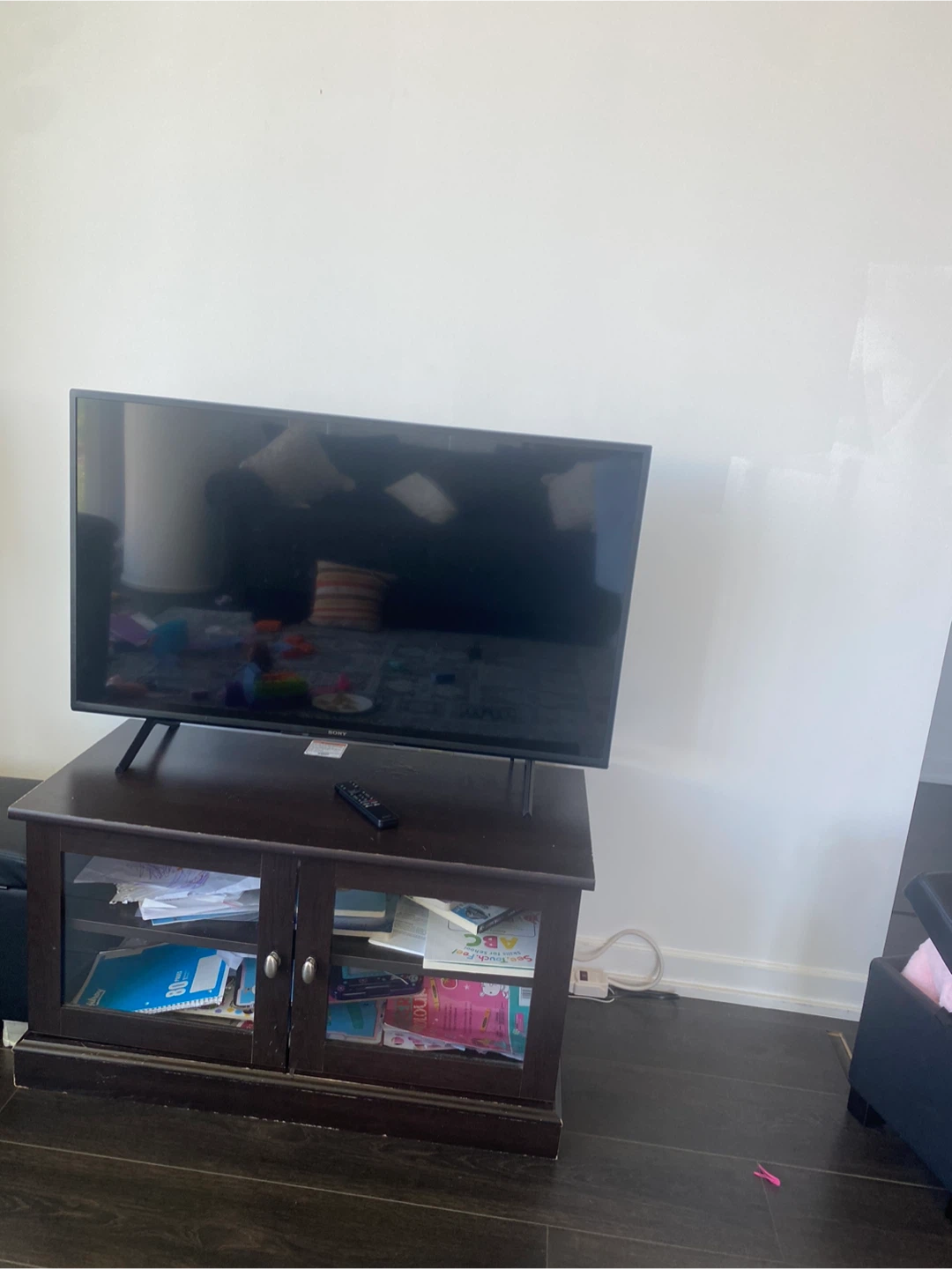 brown tv stand - photo 2