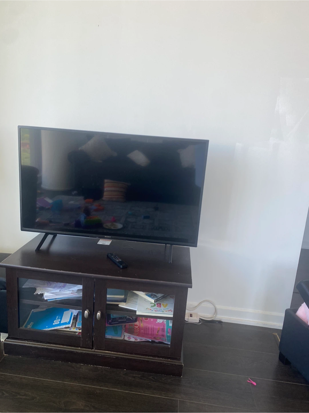 brown tv stand - photo 3