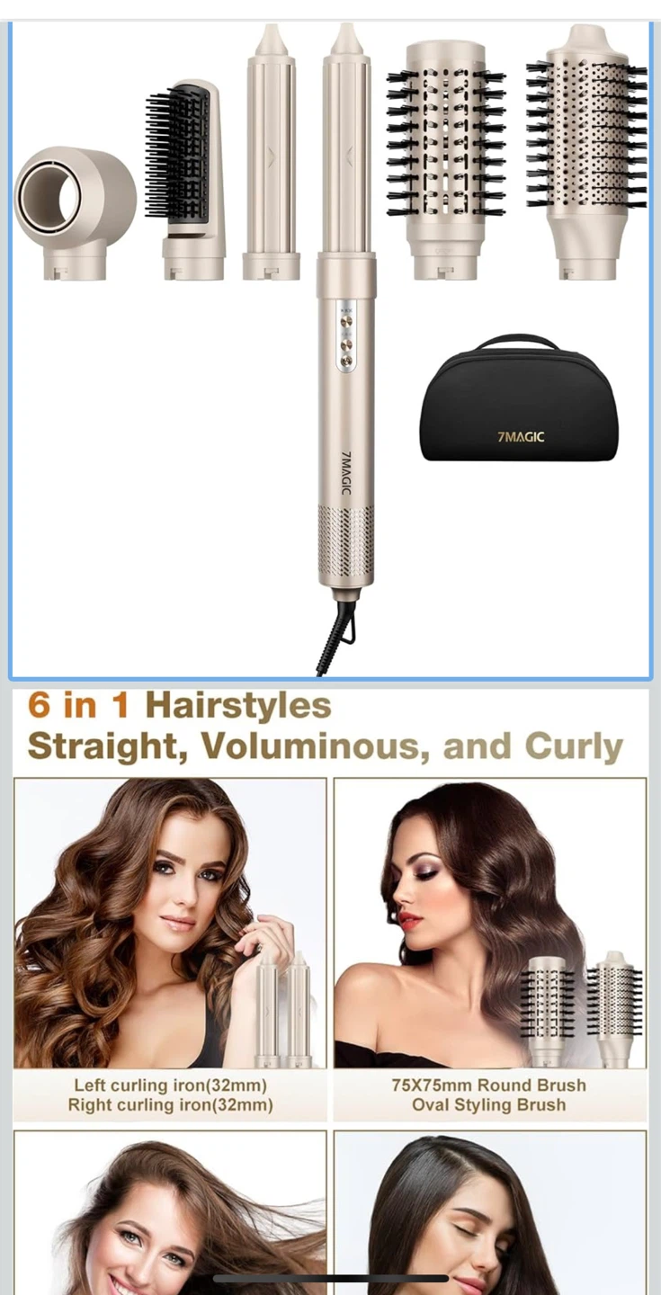 7MAGIC 6-in-1 Hair Styler Set with Travel Case - photo 2