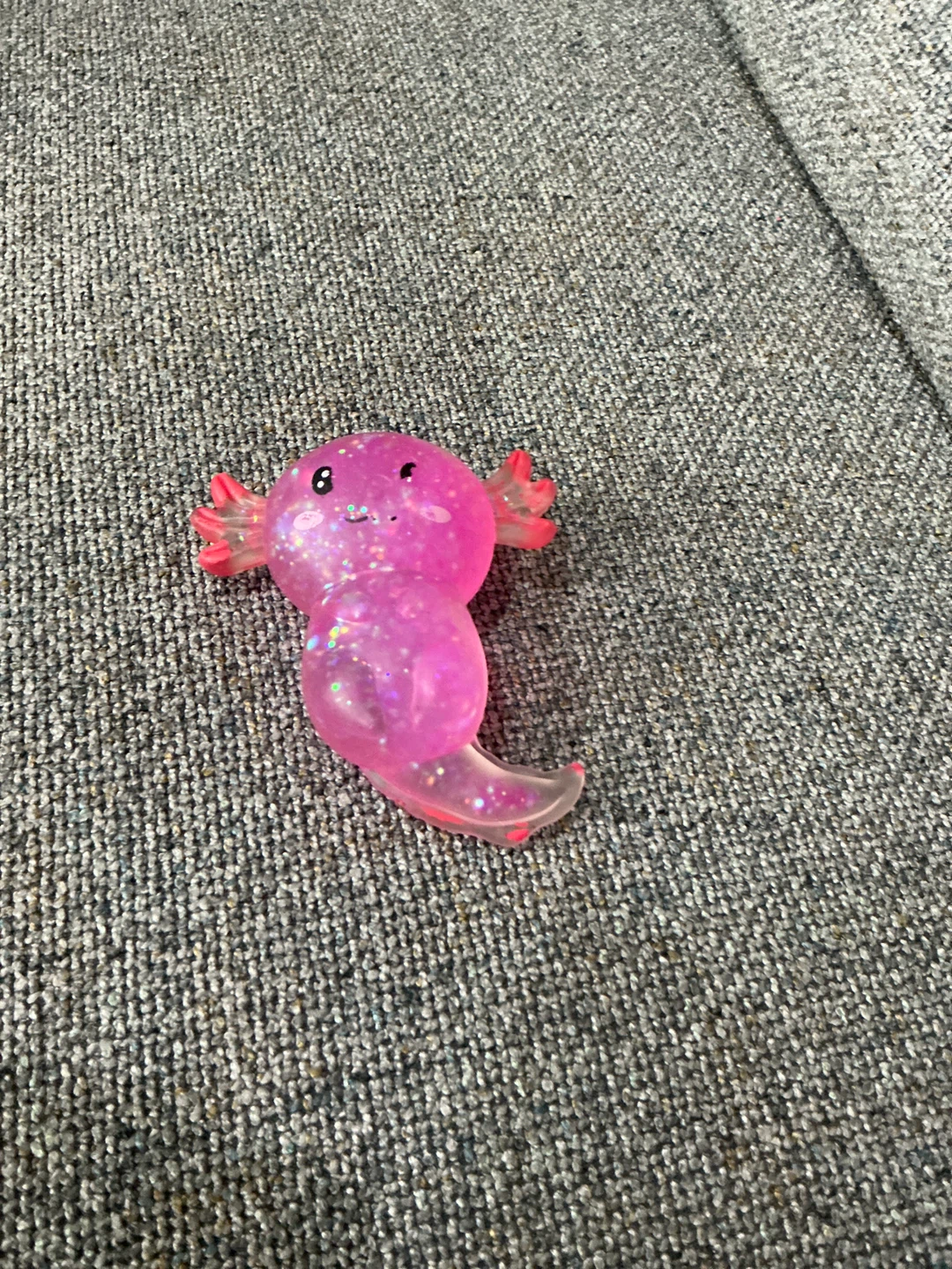 Pink Glitter Axolotl squishy