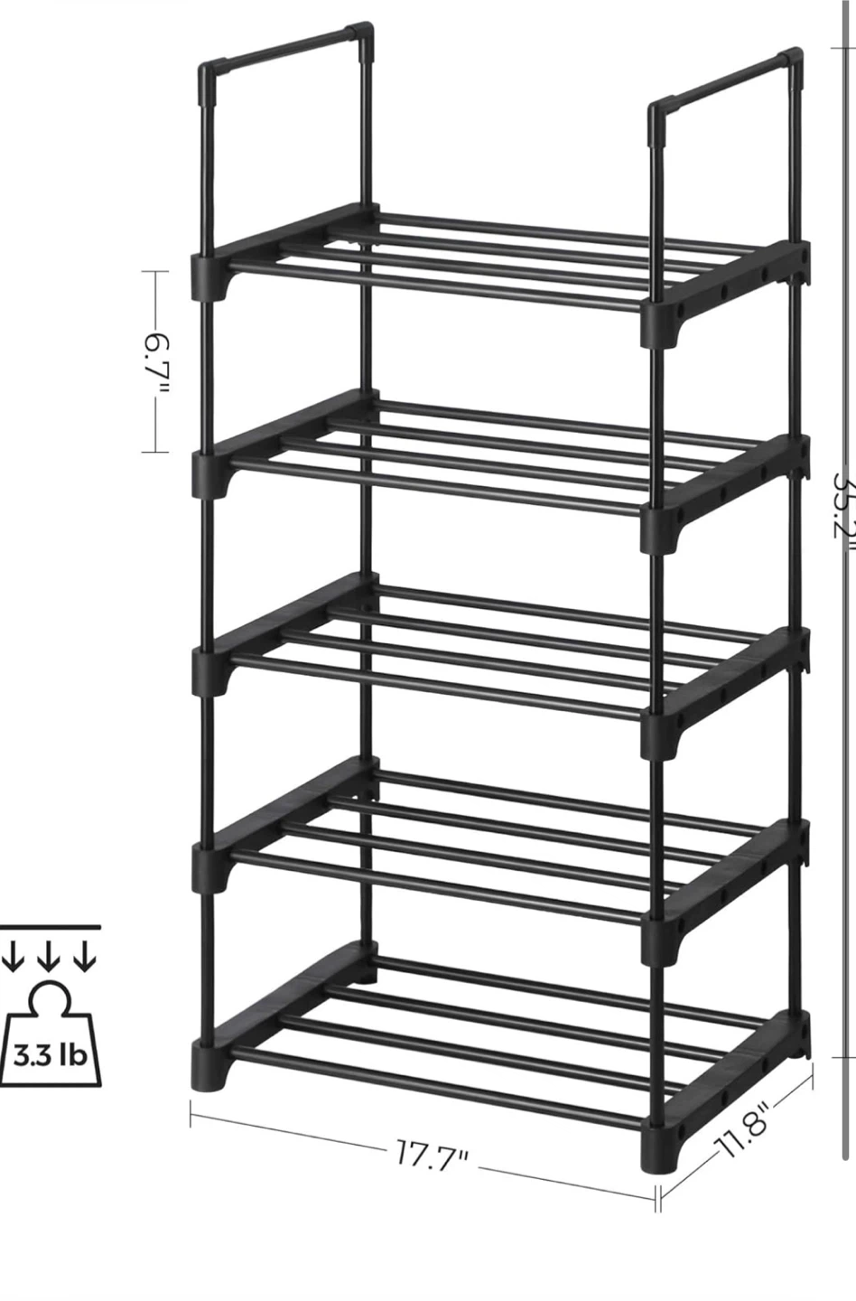 5-Tier Shoe Rack Organizer - photo 2