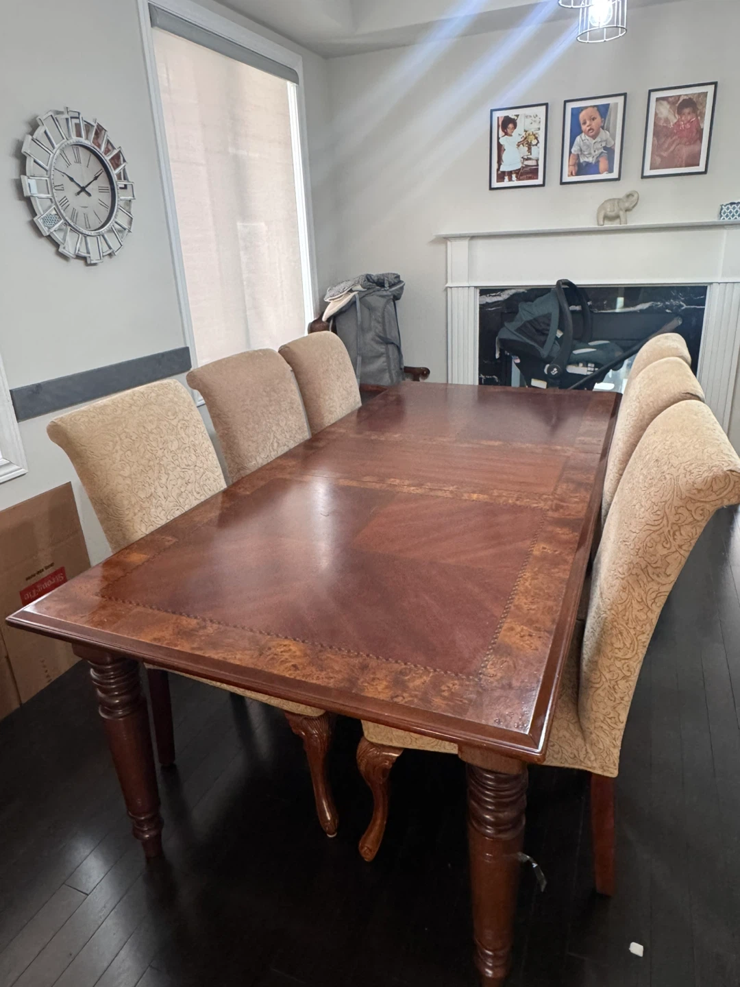 Bombay Wooden Dining Table with Chairs & Server - photo 2