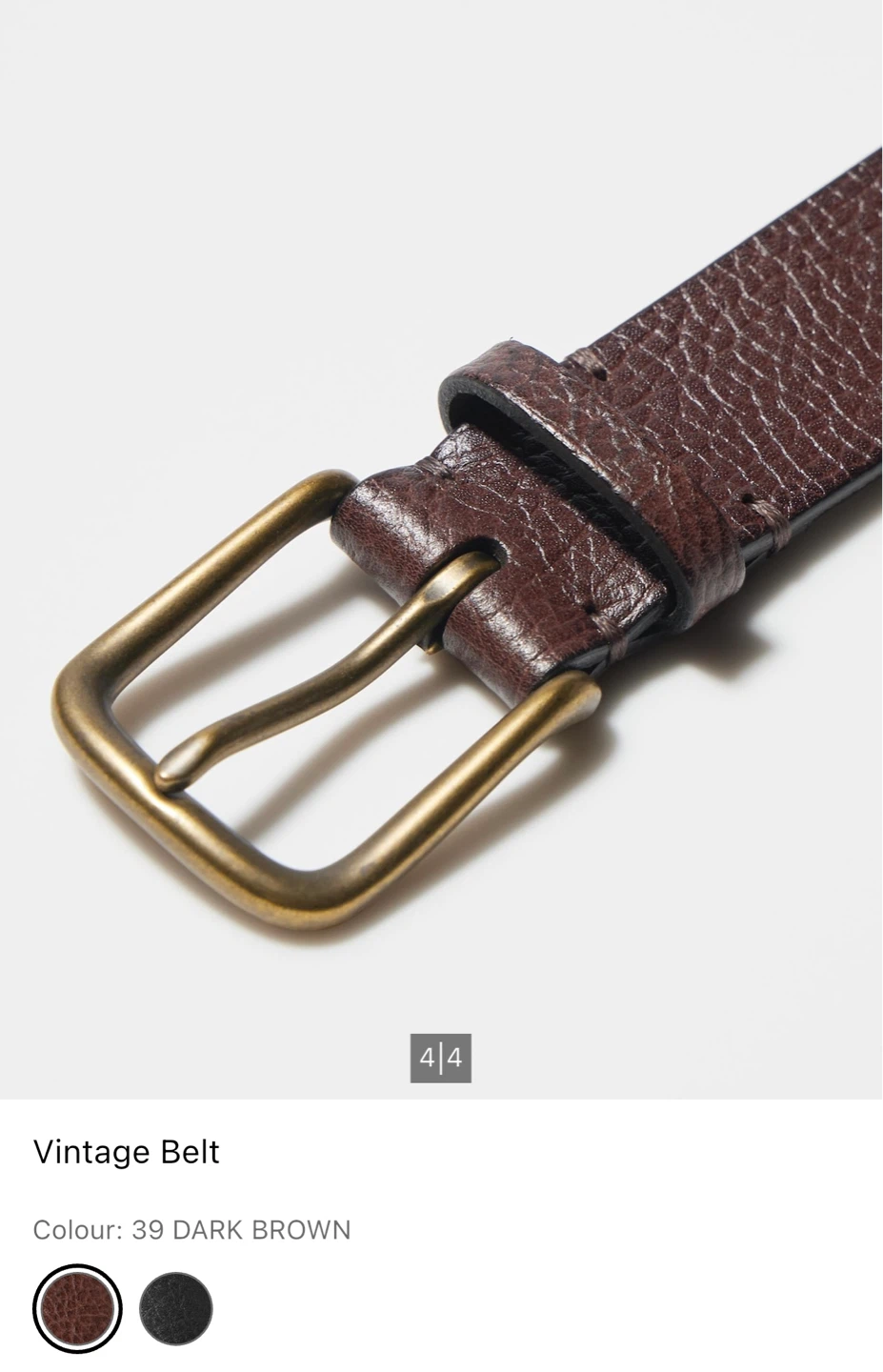 Uniqlo Vintage Belt - Dark Brown (L) - photo 3