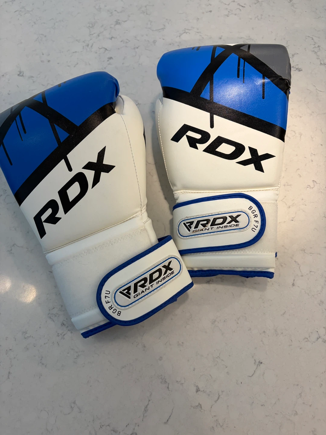 RDX White and Blue Boxing Gloves
