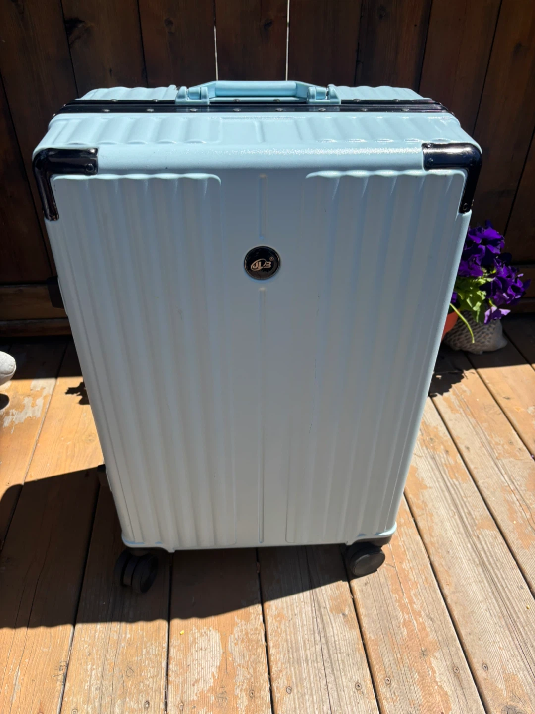 Light Blue Hardshell Suitcase