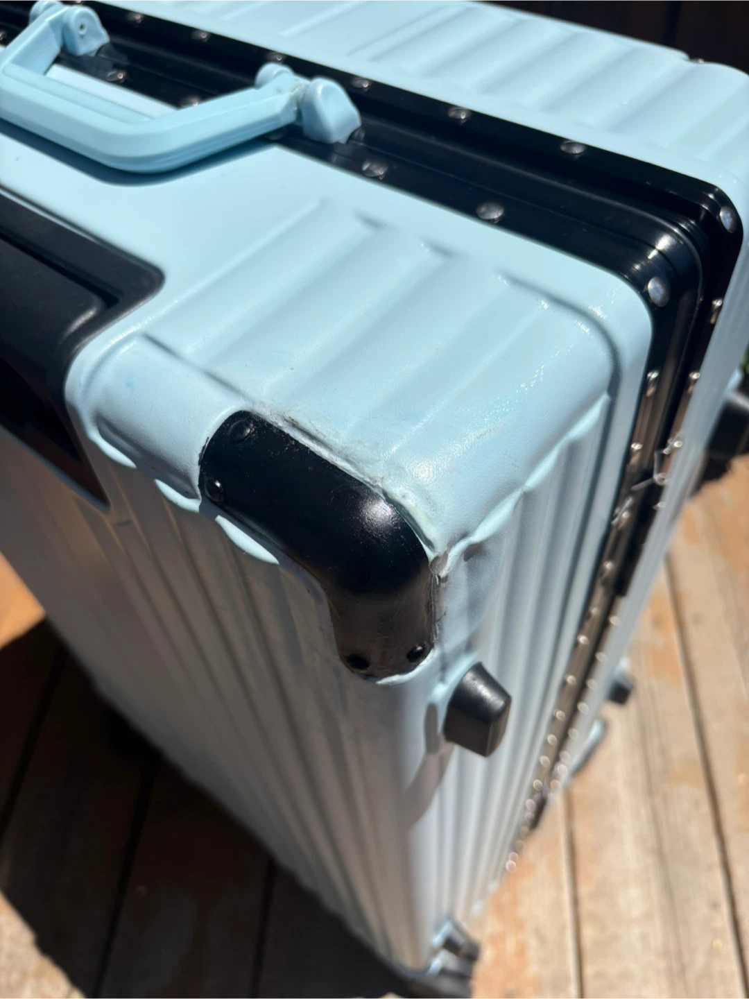 Light Blue Hardshell Suitcase - photo 5