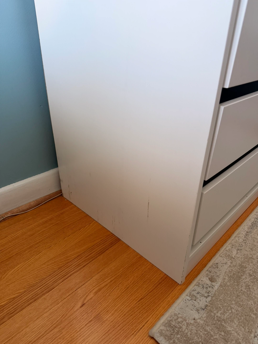 White Wardrobe with 6 Drawers and 2 Shelves - photo 4