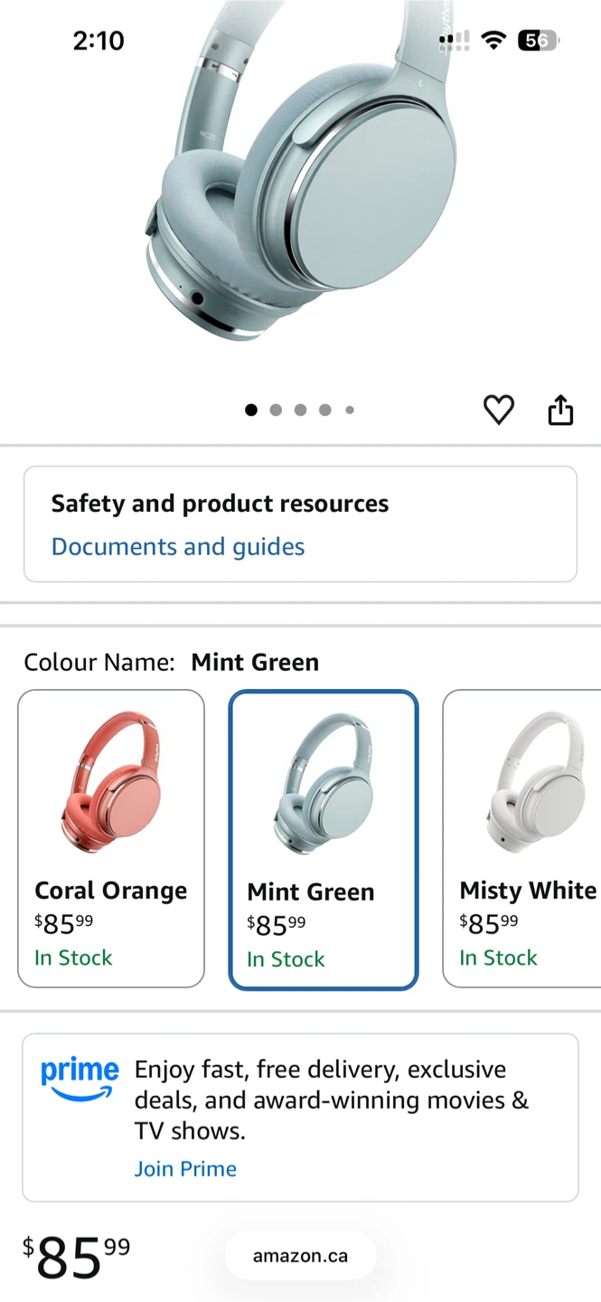Srhythm Noise Cancelling Headphones - Mint Green - photo 3