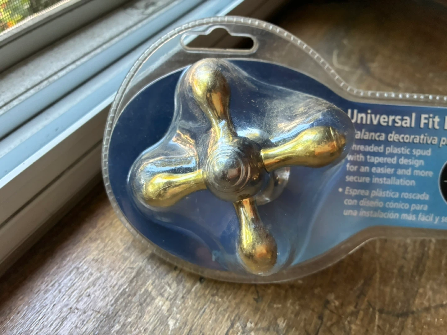 NEW NIB Toilet Universal Fit Decor Tank Lever brass cross handle - photo 3