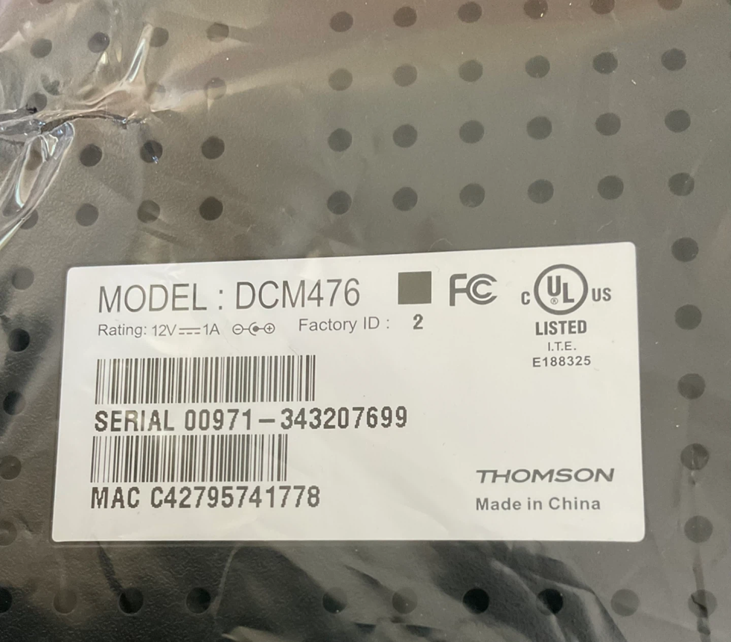 Thomson DCM476 Cable Modem - photo 4