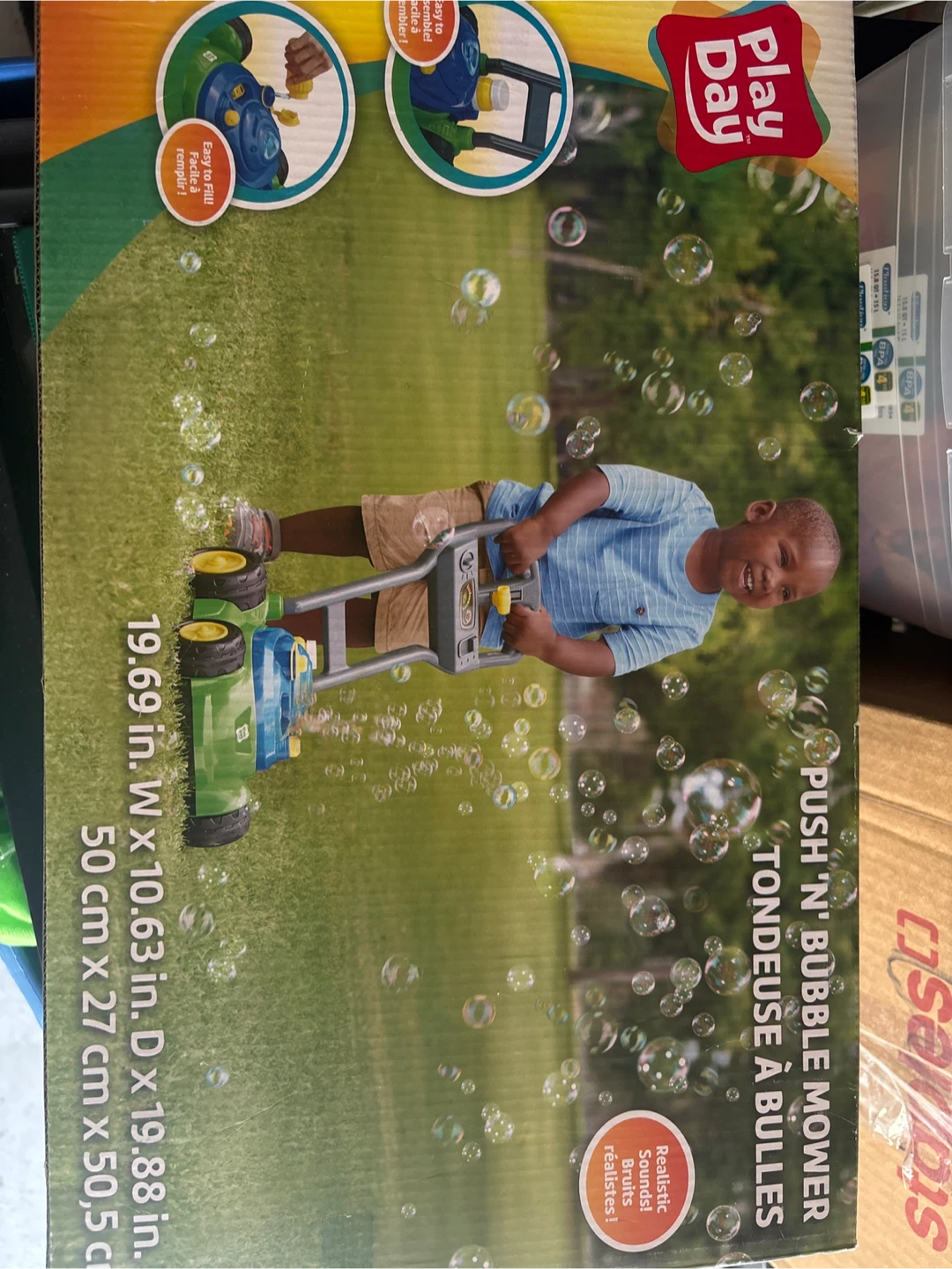 Play Day Push 'n Bubble Mower Toy