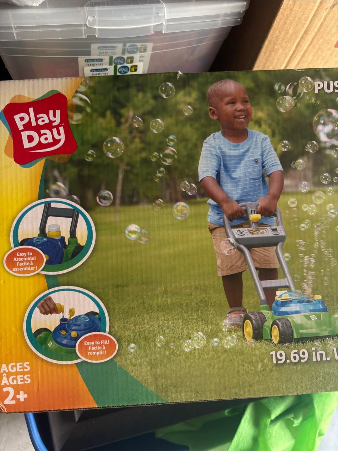 Play Day Push 'n Bubble Mower Toy - photo 2