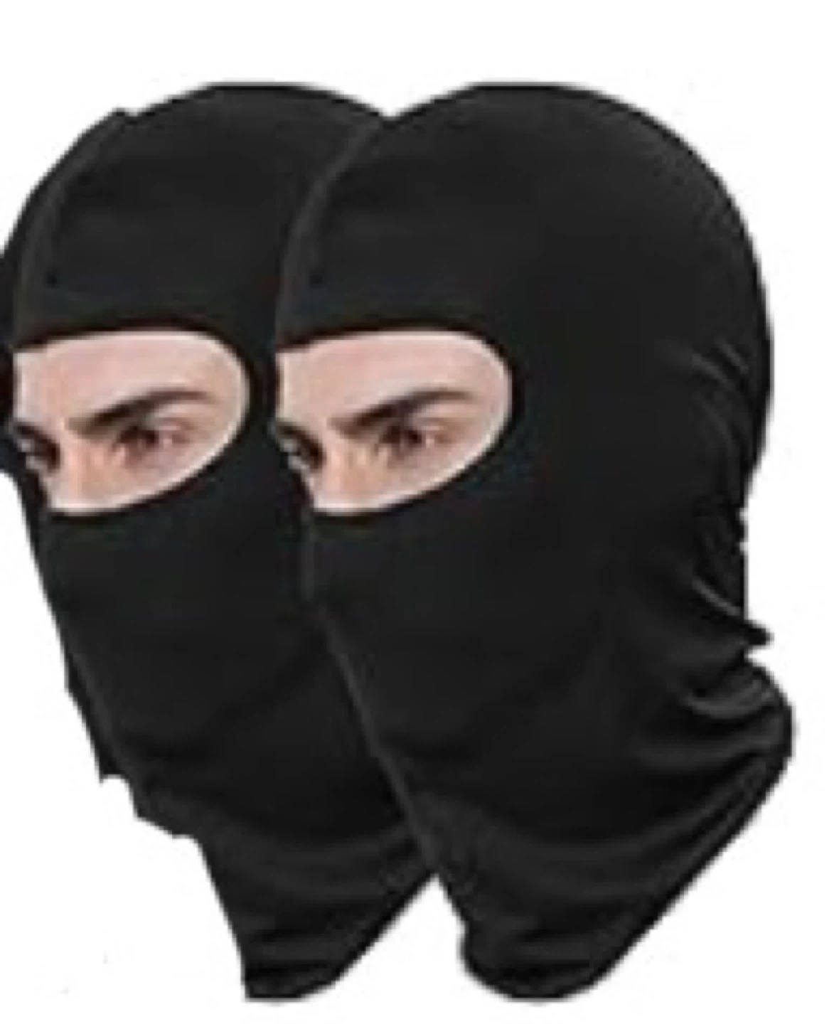 Black Balaclava Face Masks (2-Pack)