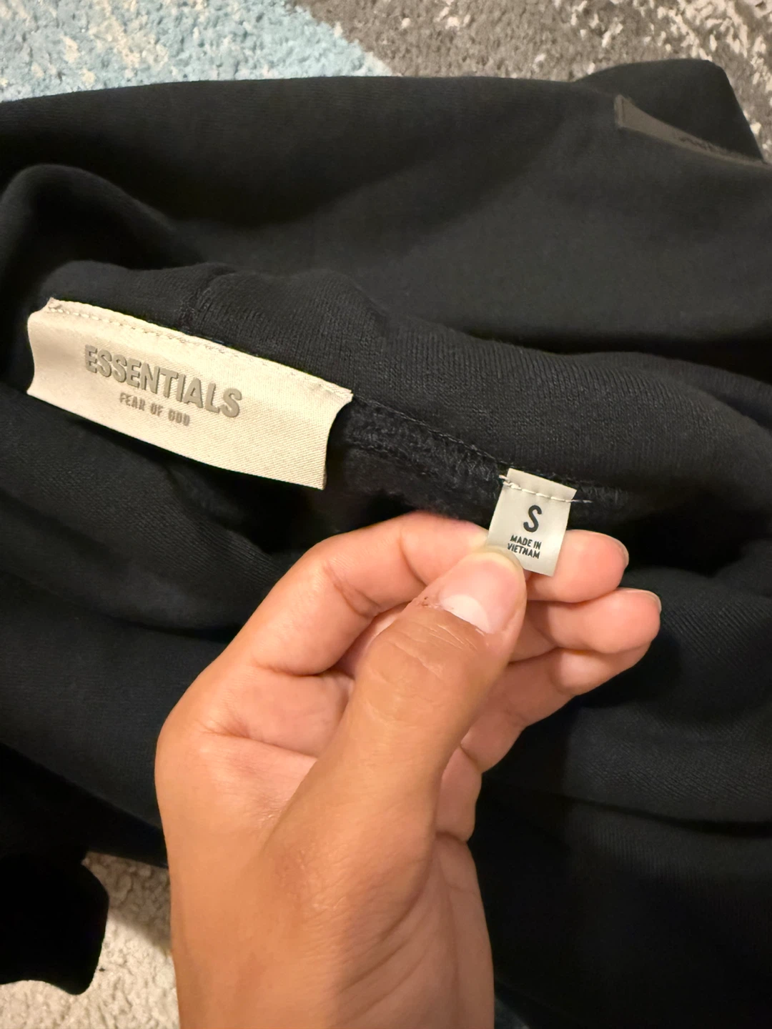 Fear of God Essentials Hoodie Black Size S - photo 3