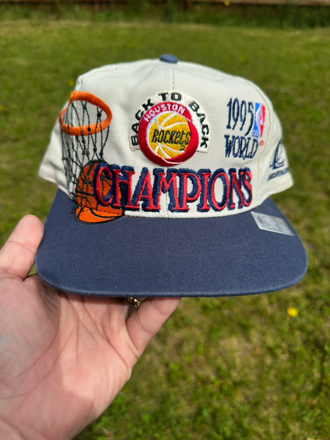 Vintage Logo Athletic Houston Rockets 1995 World Champions Cap